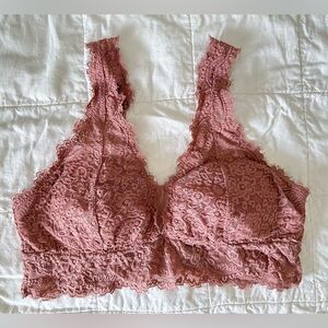 Aerie Blush Pink Lace Bralette